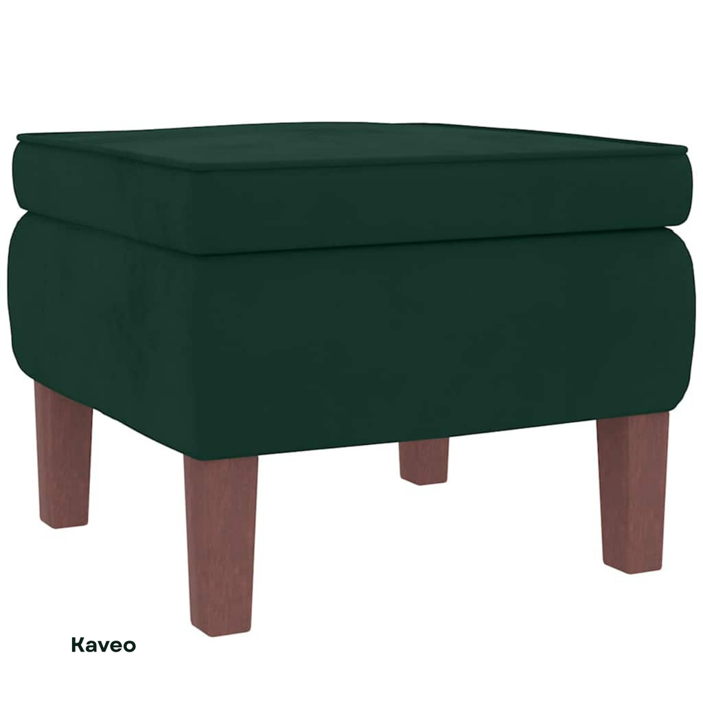 Fauteuil à bascule velours avec repose-pieds