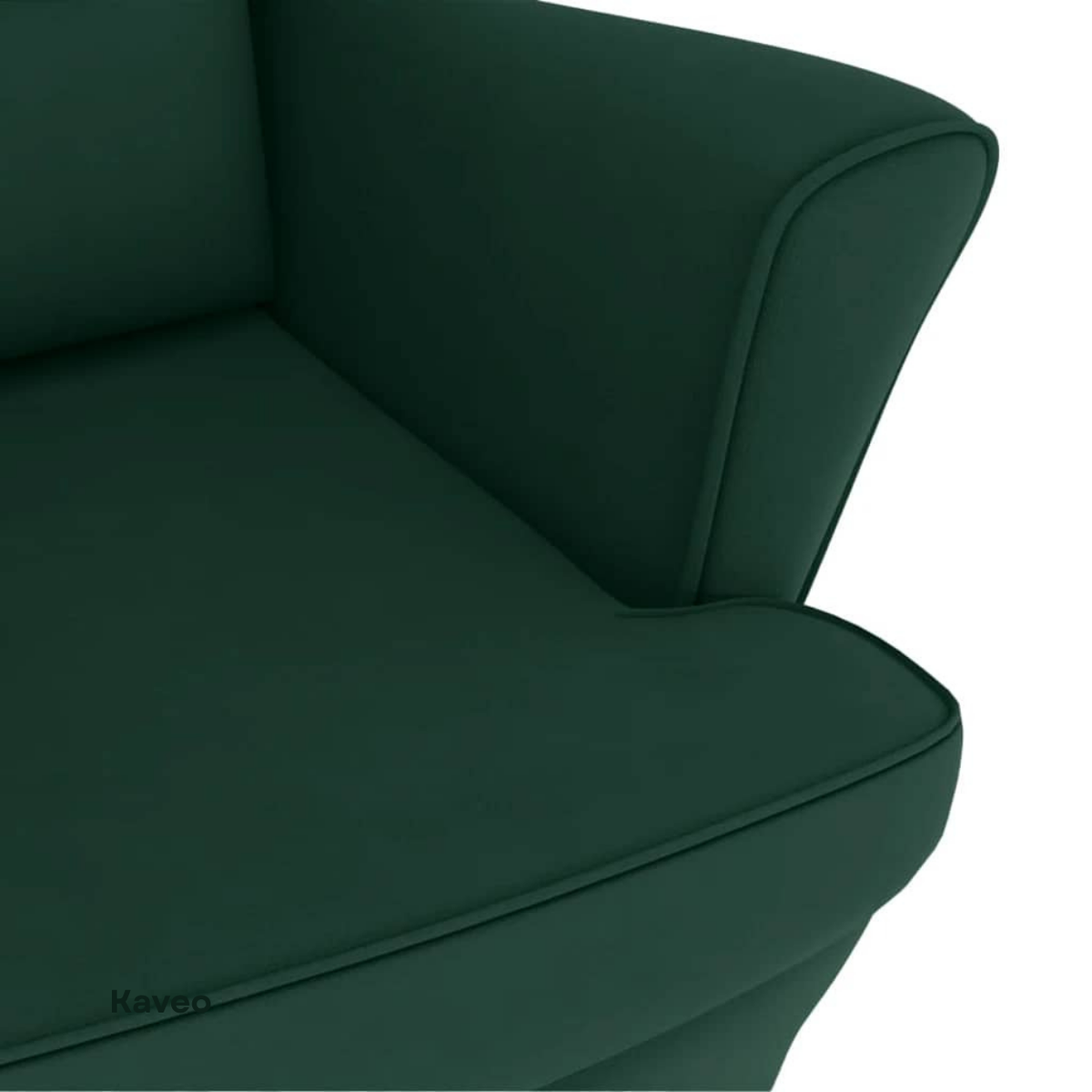 Fauteuil à bascule velours avec repose-pieds