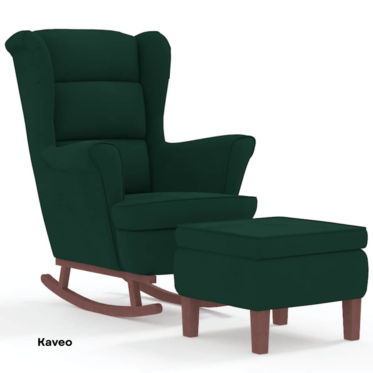 Fauteuil à bascule velours avec repose-pieds
