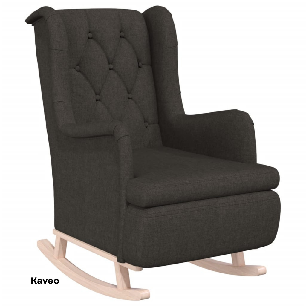 Fauteuil à bascule tissu avec repose-pieds