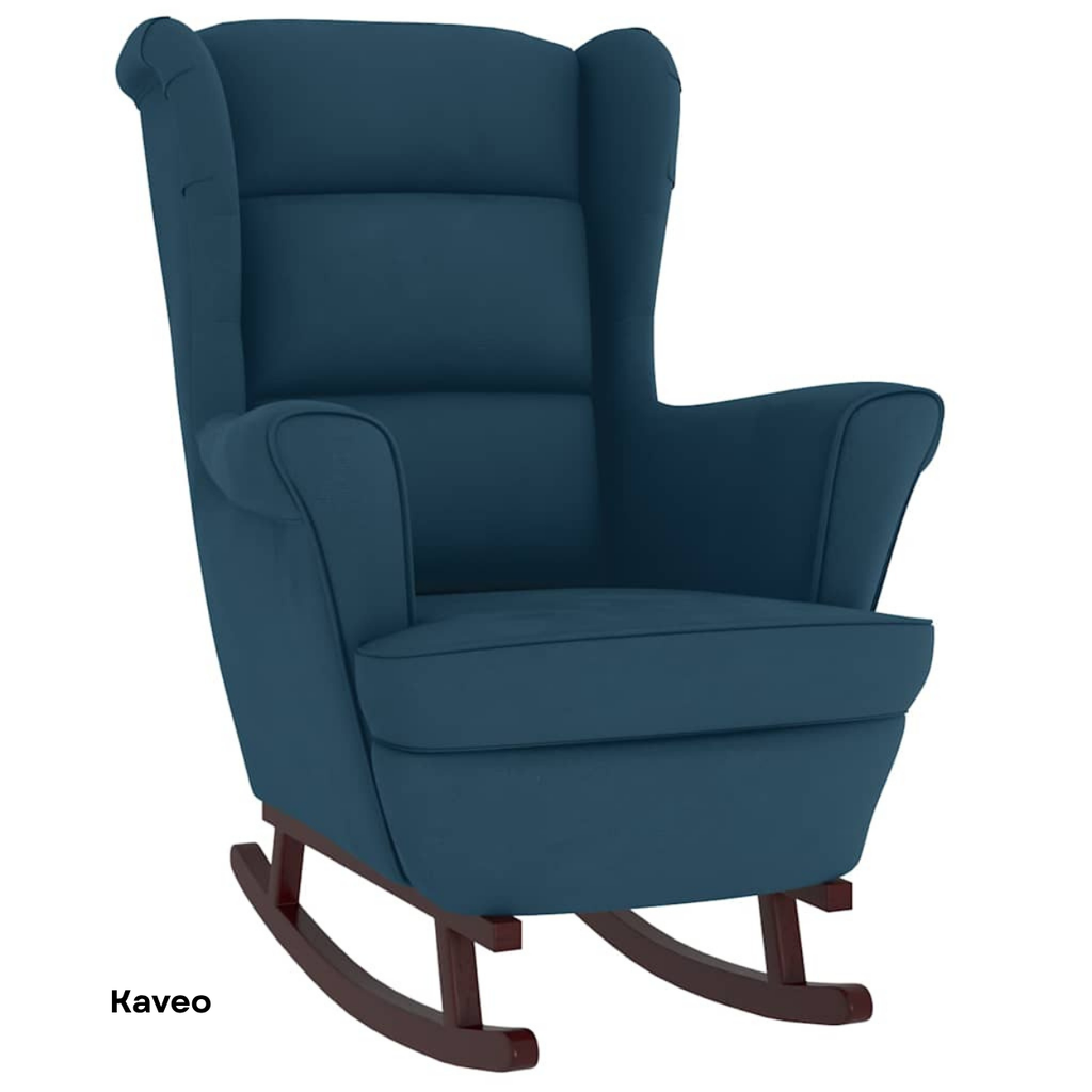 Fauteuil à bascule à oreilles velours