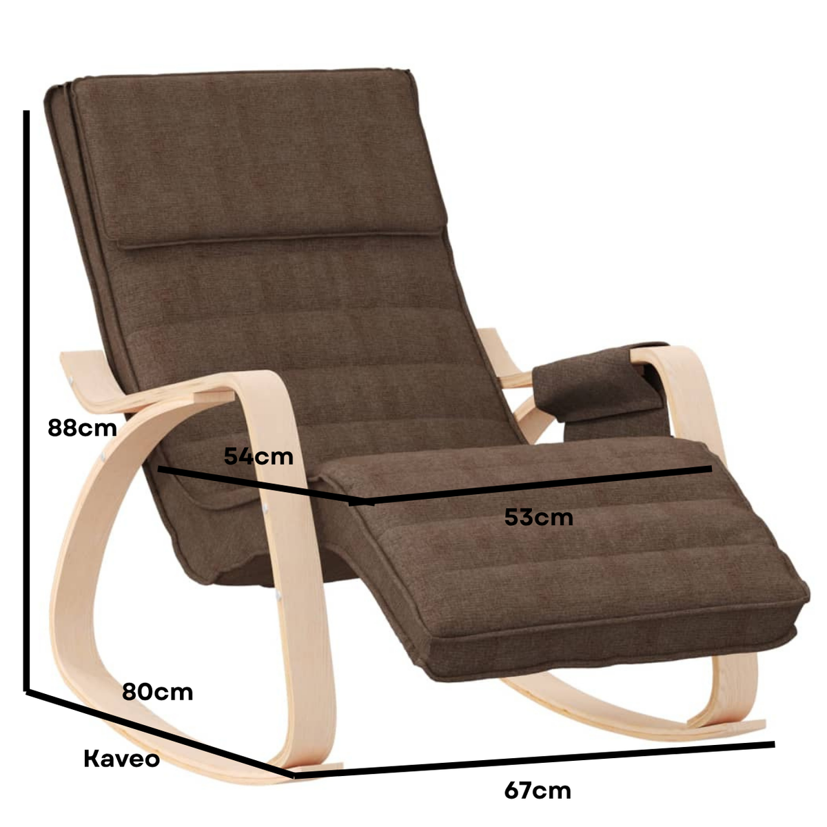 Fauteuil à bascule relaxant tissu