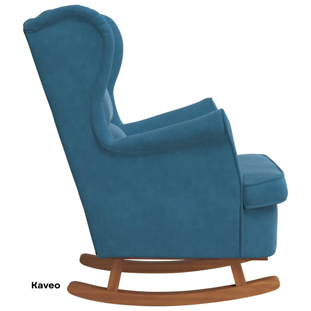 Fauteuil à bascule à oreilles velours