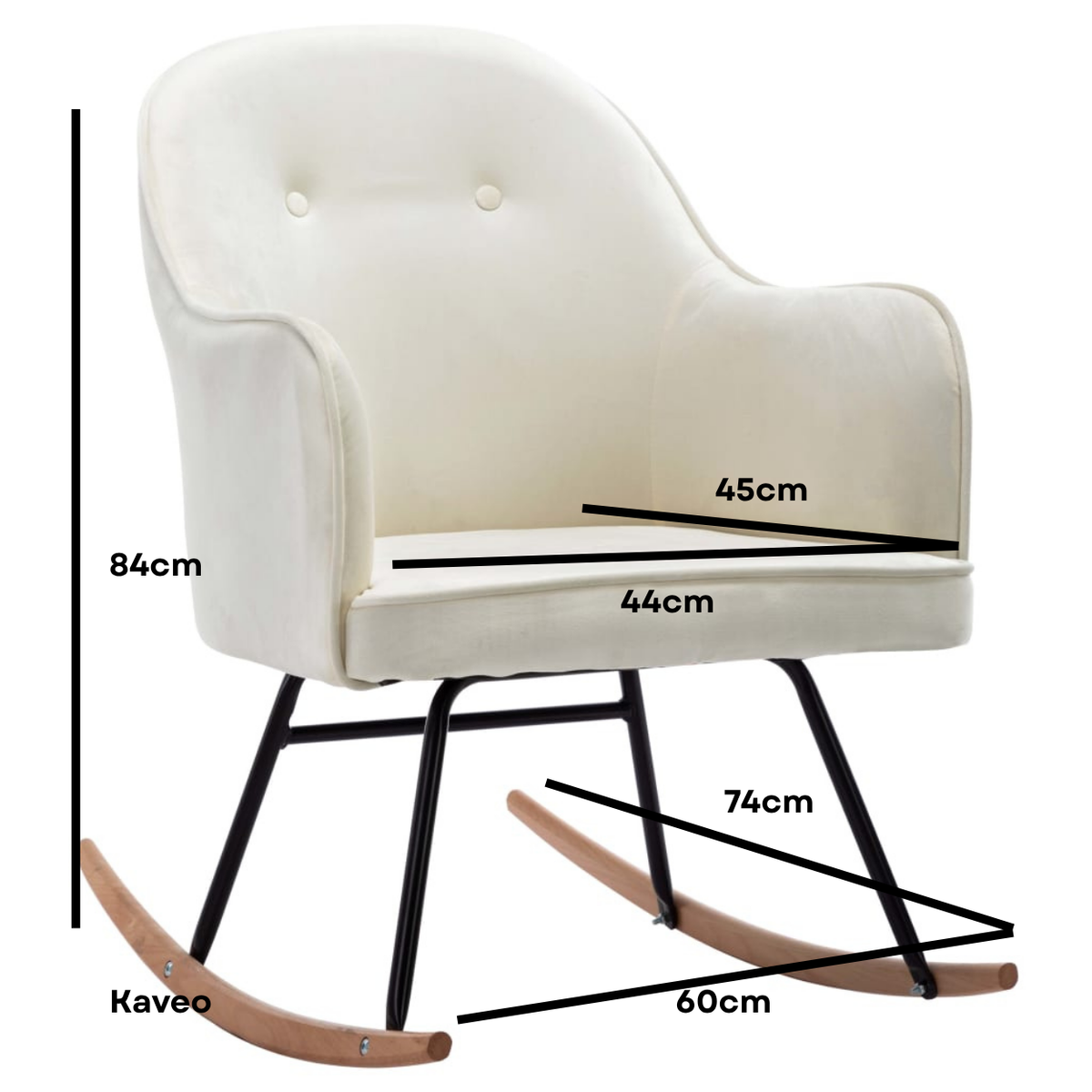 Chaise à bascule velours