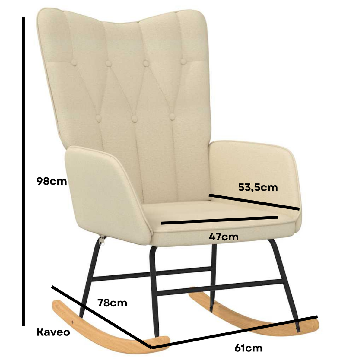 Fauteuil à bascule tissu