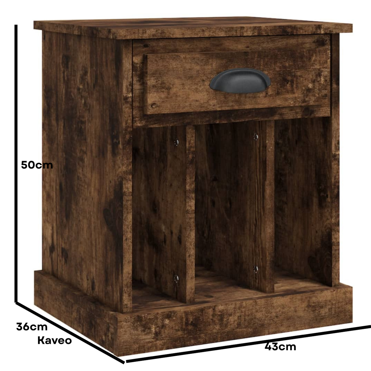 Table d'appoint chêne fumé