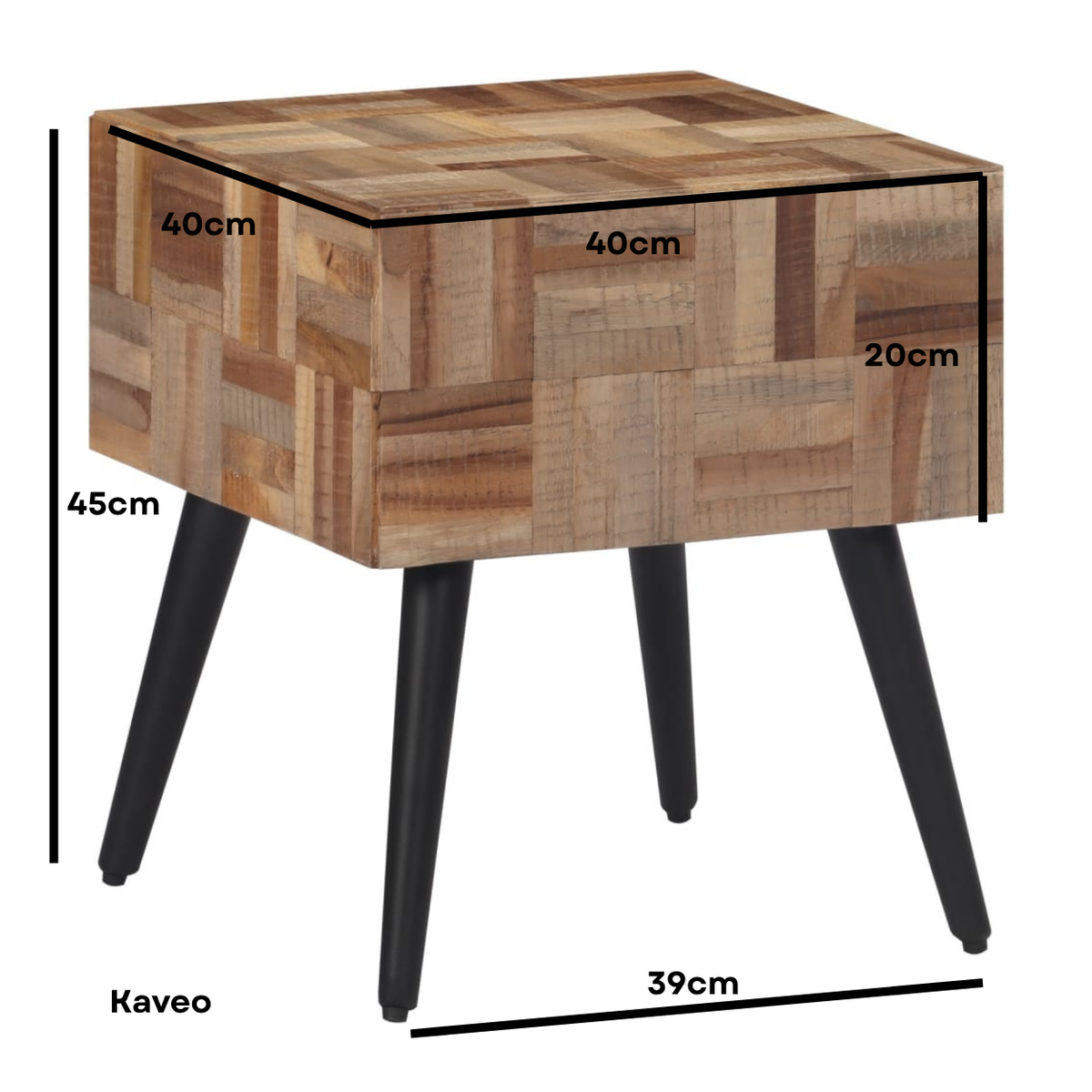 Table d'appoint bois teck massif