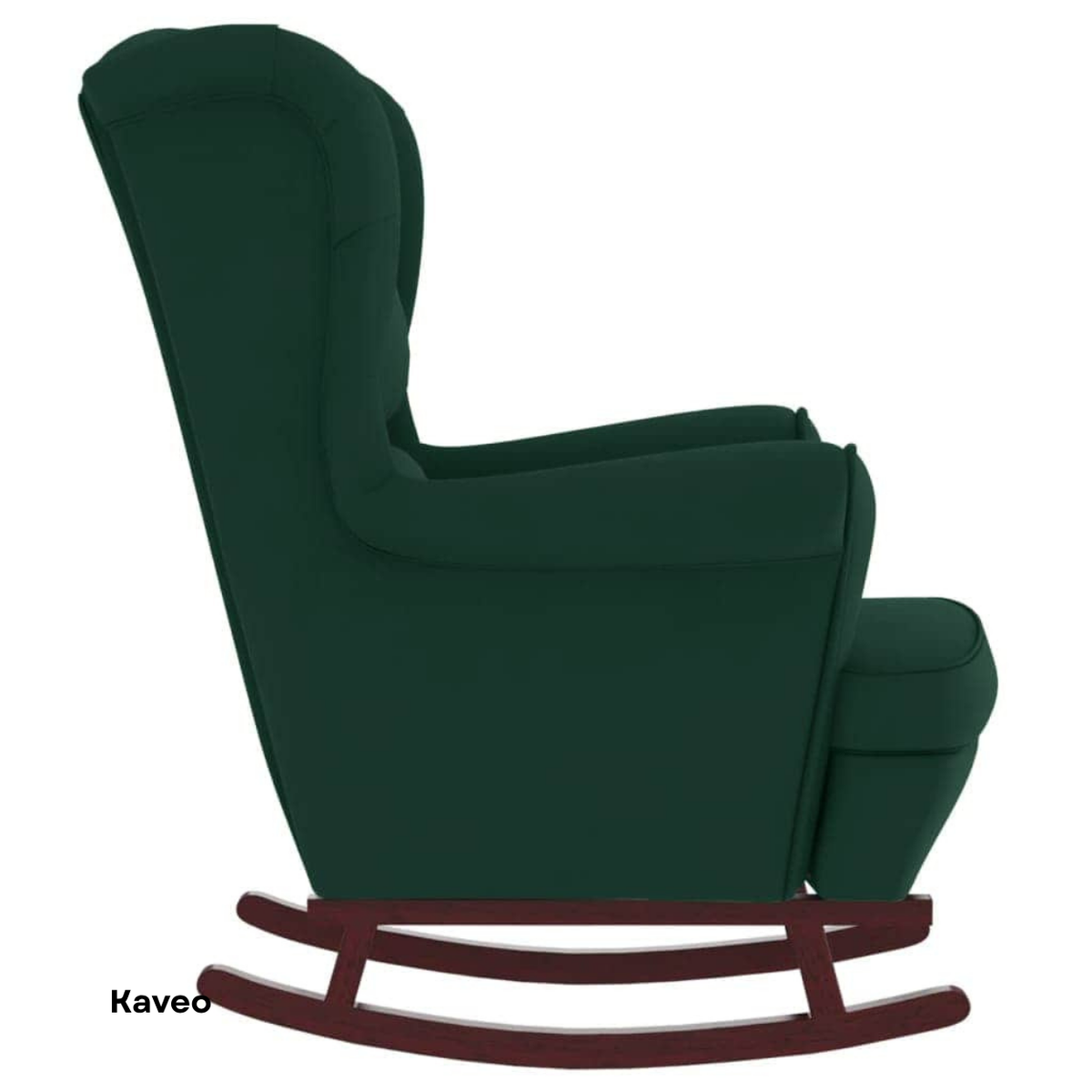 Fauteuil à bascule velours avec repose-pieds
