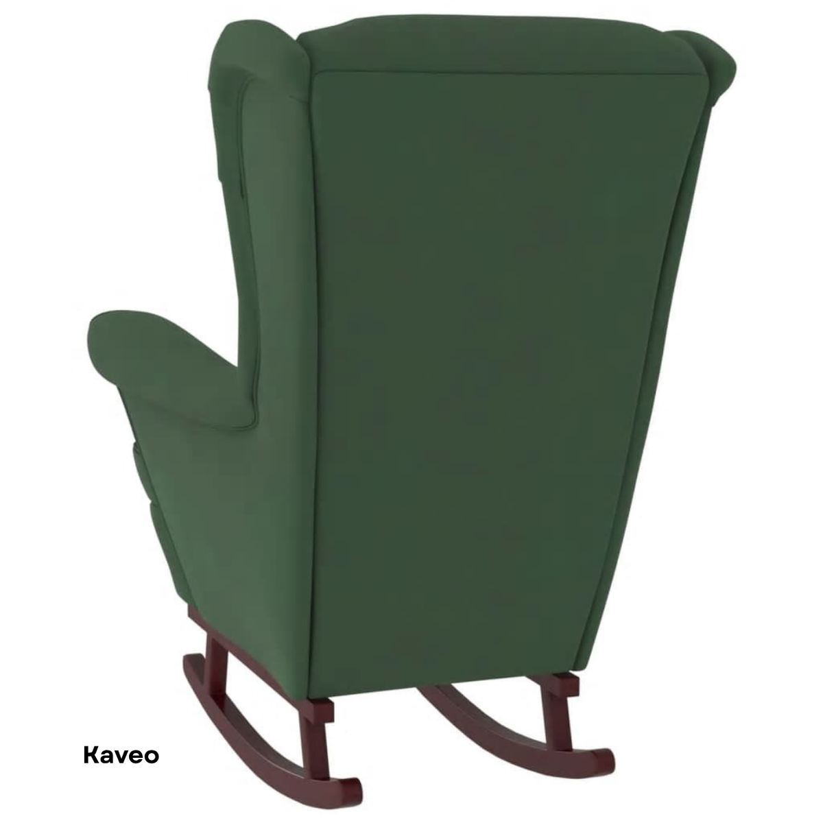 Fauteuil à bascule velours avec repose-pieds