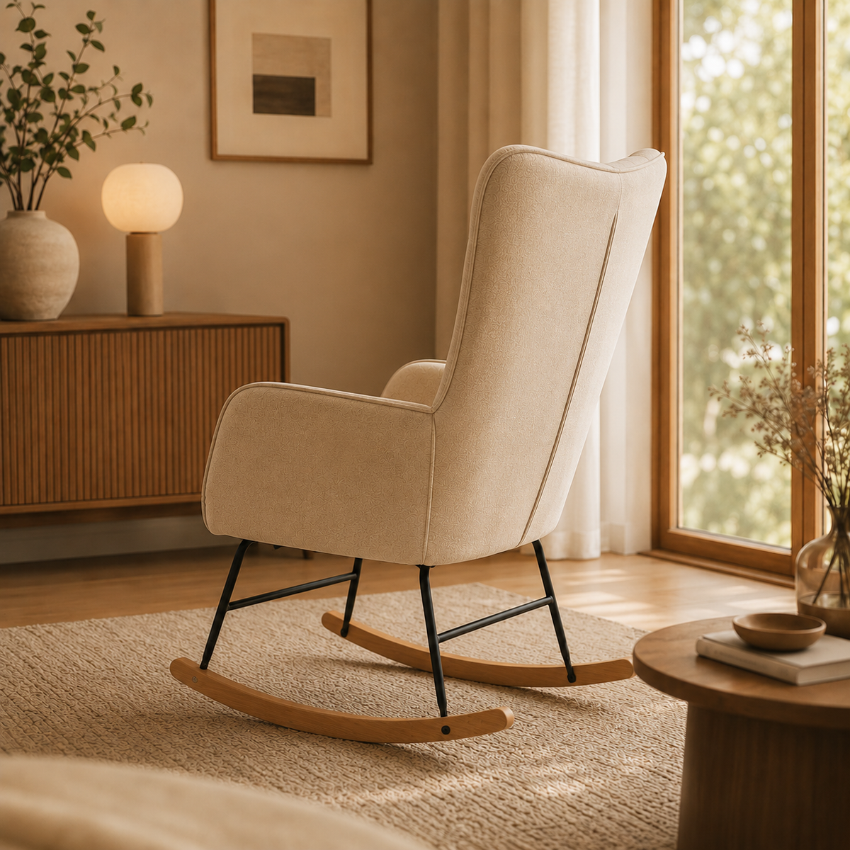 Ambre | Fauteuil à bascule tissu