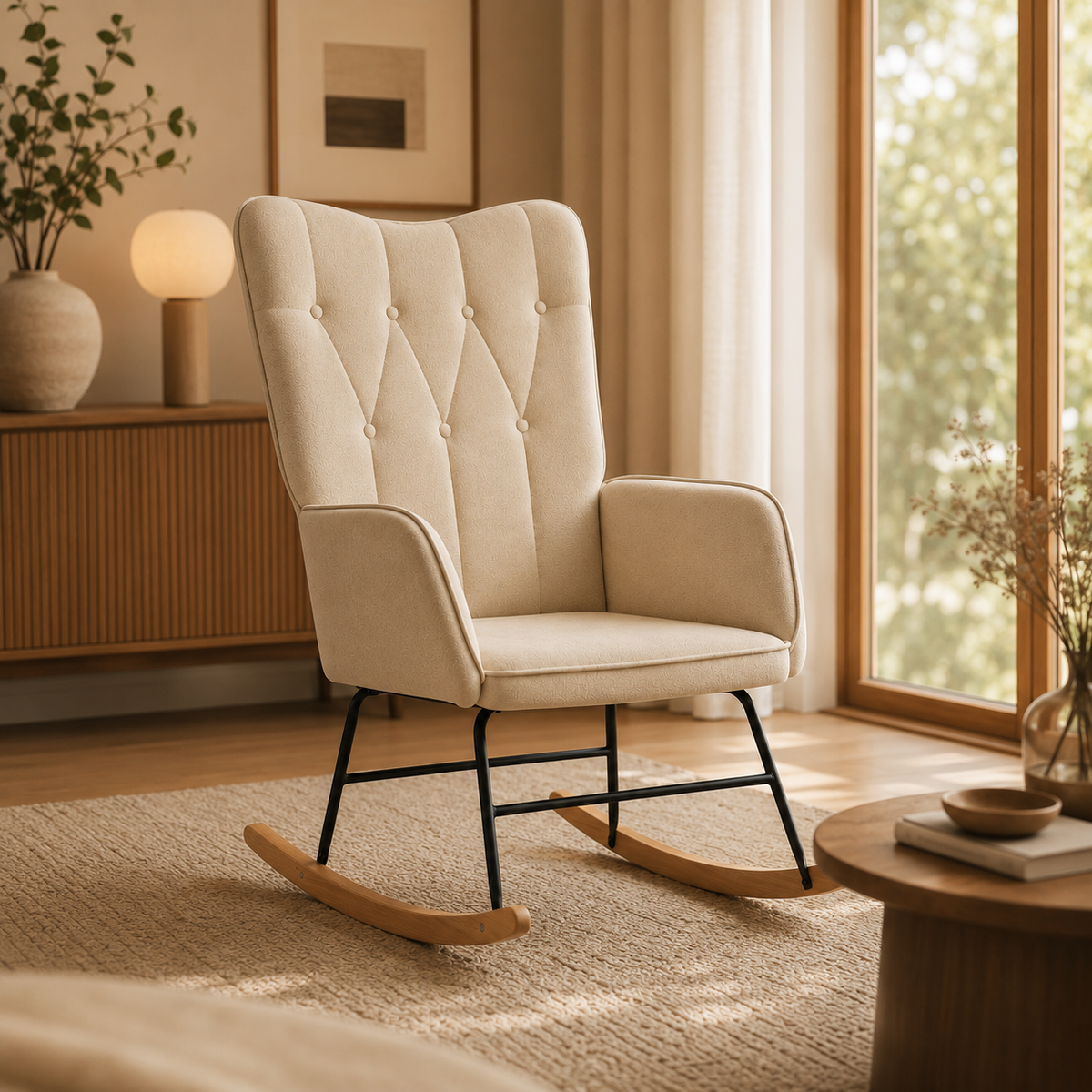 Ambre | Fauteuil à bascule tissu