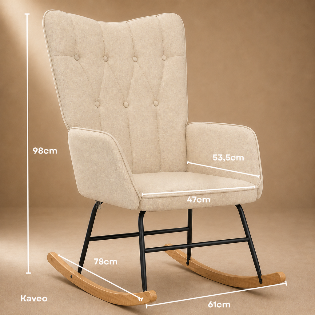 Ambre | Fauteuil à bascule tissu