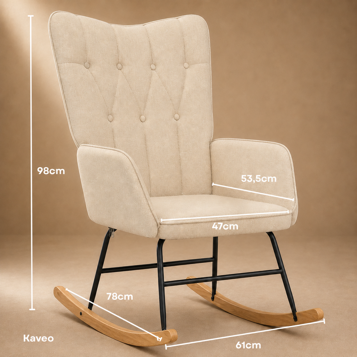 Ambre | Fauteuil à bascule tissu