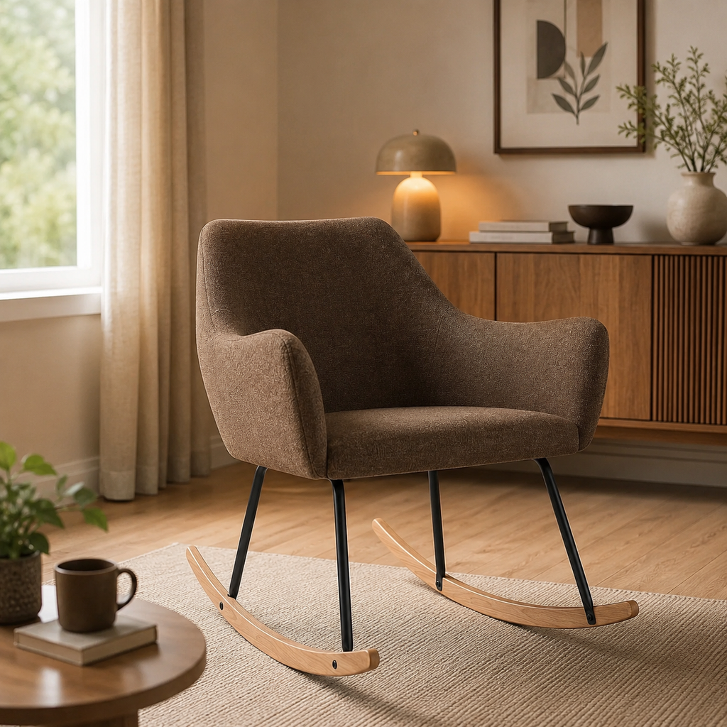 Plume | Chaise à bascule tissu