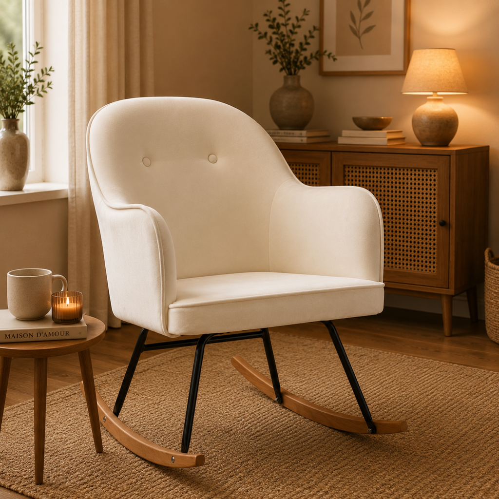 Chaise à bascule velours