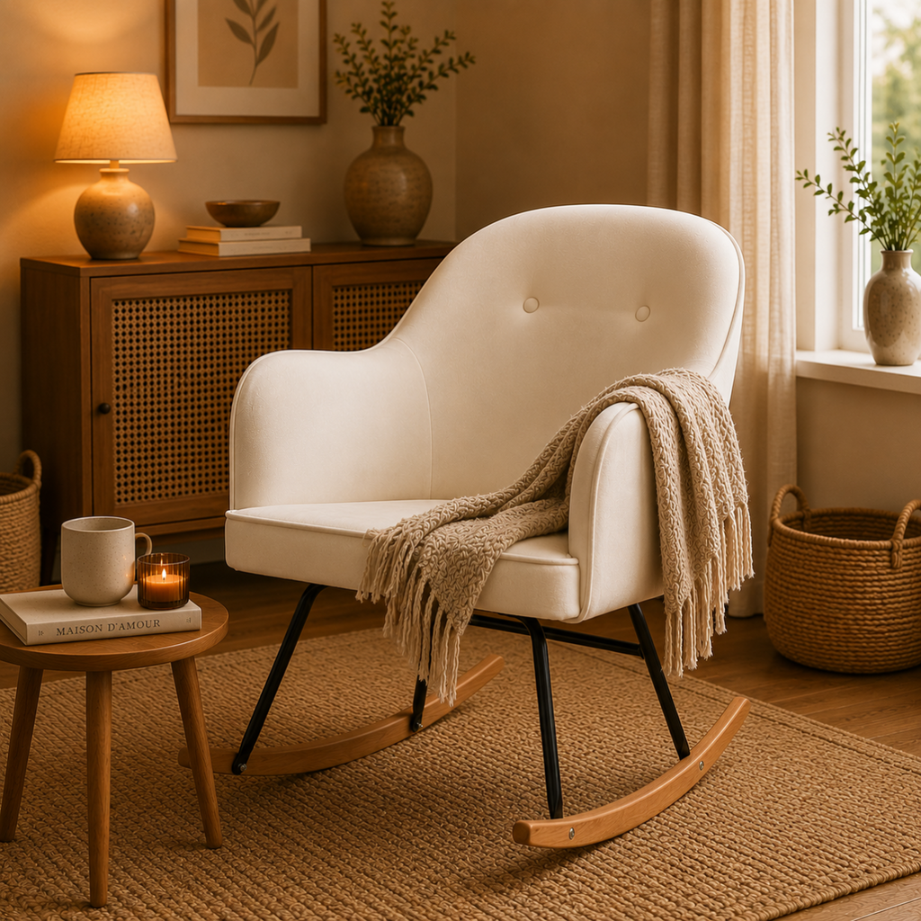 Chaise à bascule velours