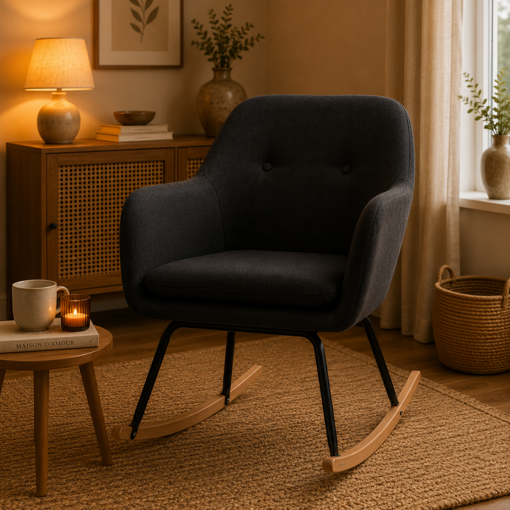 Chaise à bascule tissu