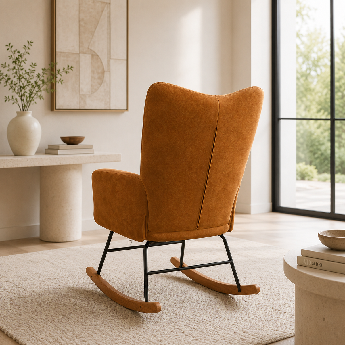 Douce Heure | Fauteuil à bascule velours