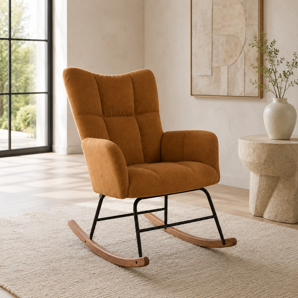 Douce Heure | Fauteuil à bascule velours