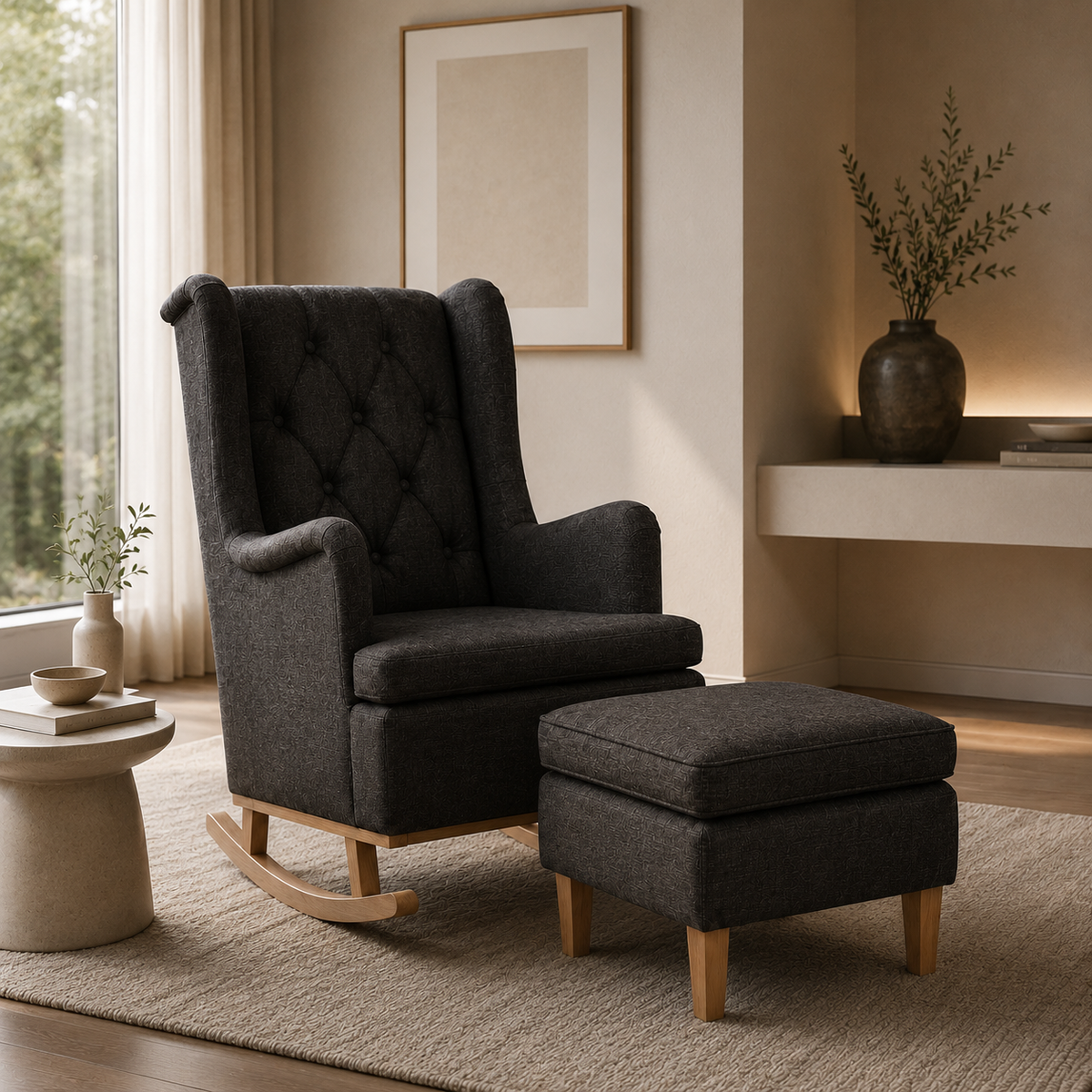 Halo | Fauteuil à bascule avec repose-pieds