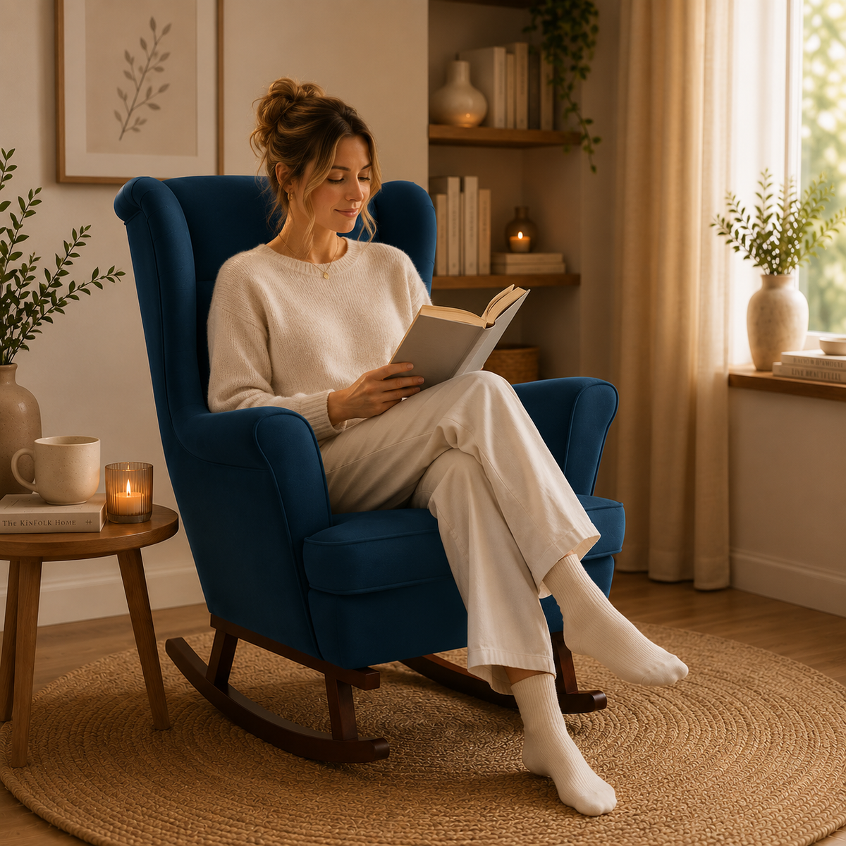 Ondine | Fauteuil à bascule velours