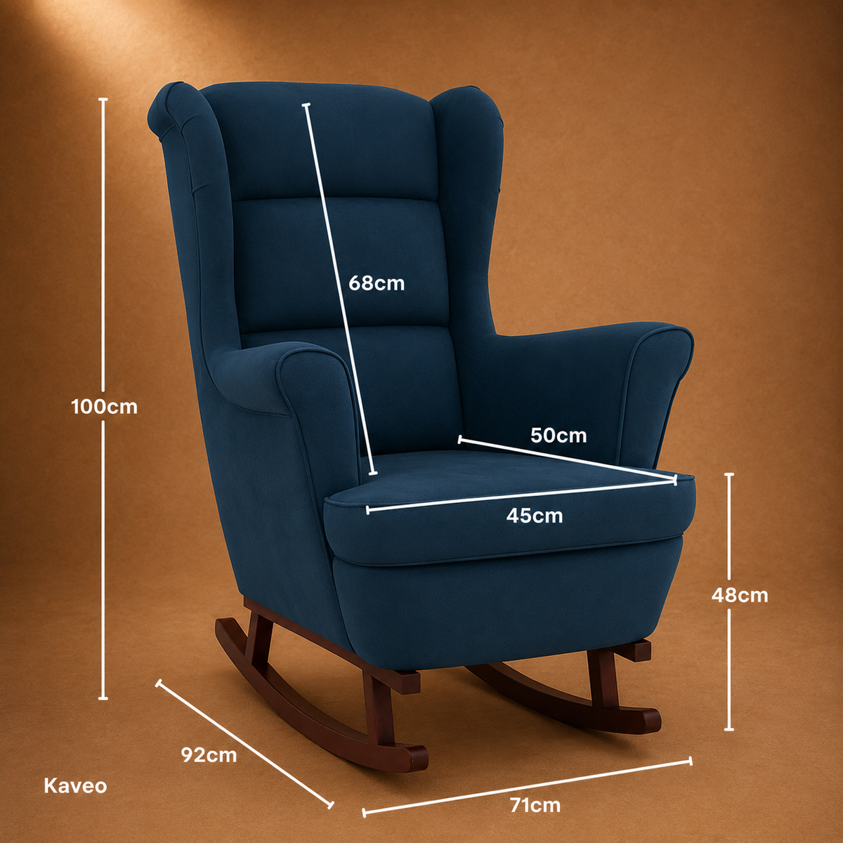 Ondine | Fauteuil à bascule velours