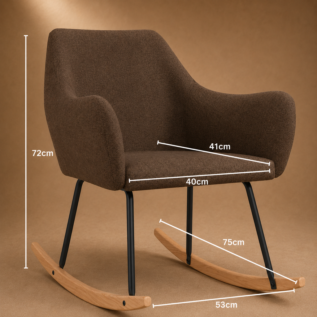 Plume | Chaise à bascule tissu