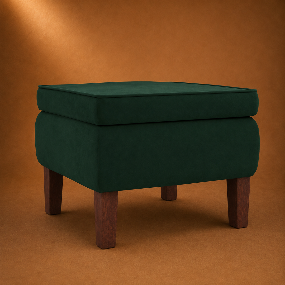 Refuge | Fauteuil à bascule velours avec repose-pieds