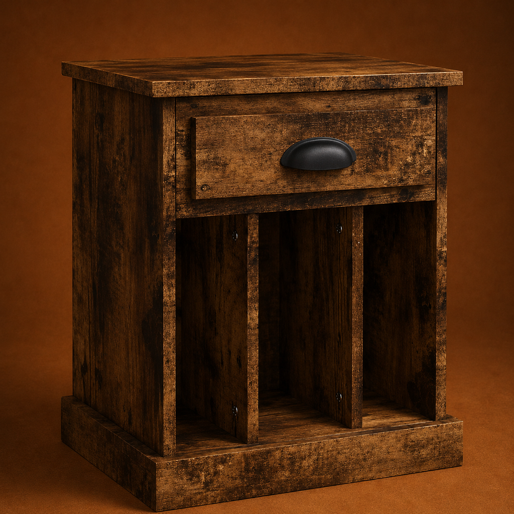Ordre | Table d’appoint chêne fumé avec rangement