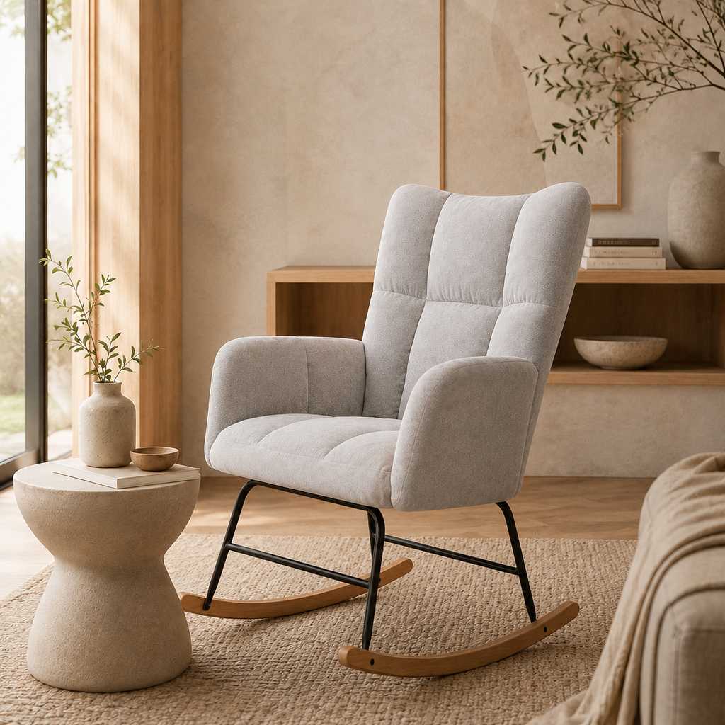 Suspens | Fauteuil à bascule velours