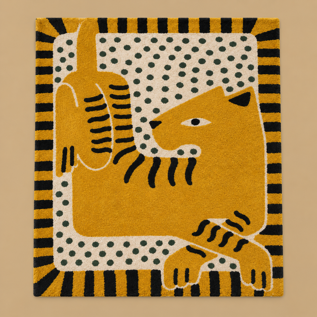 Félin | Tapis motif tigre graphique