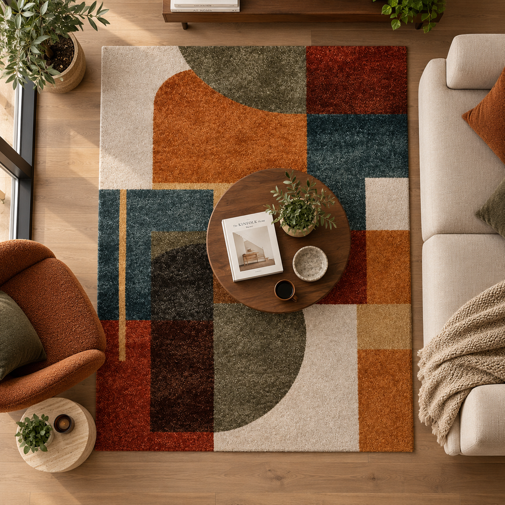 Lune | Tapis moderne multicolore