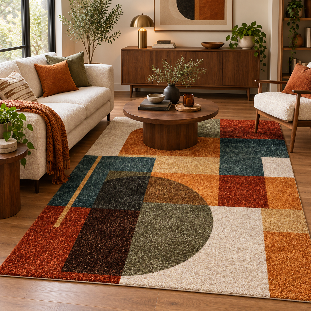 Lune | Tapis moderne multicolore